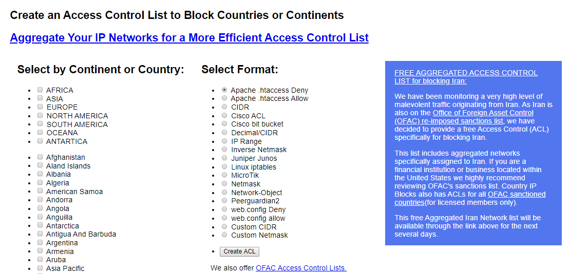 List of IP Addresses by Country: Global Range